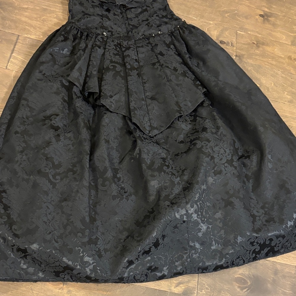 Scott McClintock Black Strapless Dress with Floral Design - Picture 10 of 11